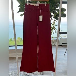 NWT Frame wide leg palazzo jeans, red clay, 27